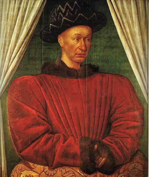 FOUQUET, Jean Portrait of Charles VII of France dg France oil painting art